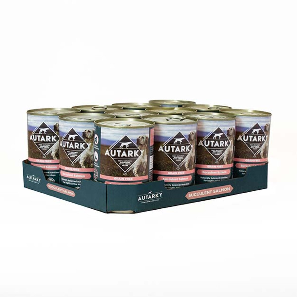 Autarky Adult Succulent Salmon Grain Free Wet Dog Food Cans - 12 x 395g